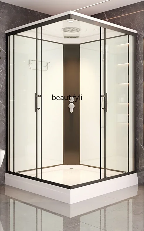 

Integrated shower room Household small apartment Integrated shower room Glass sliding door multi-function, bathroom