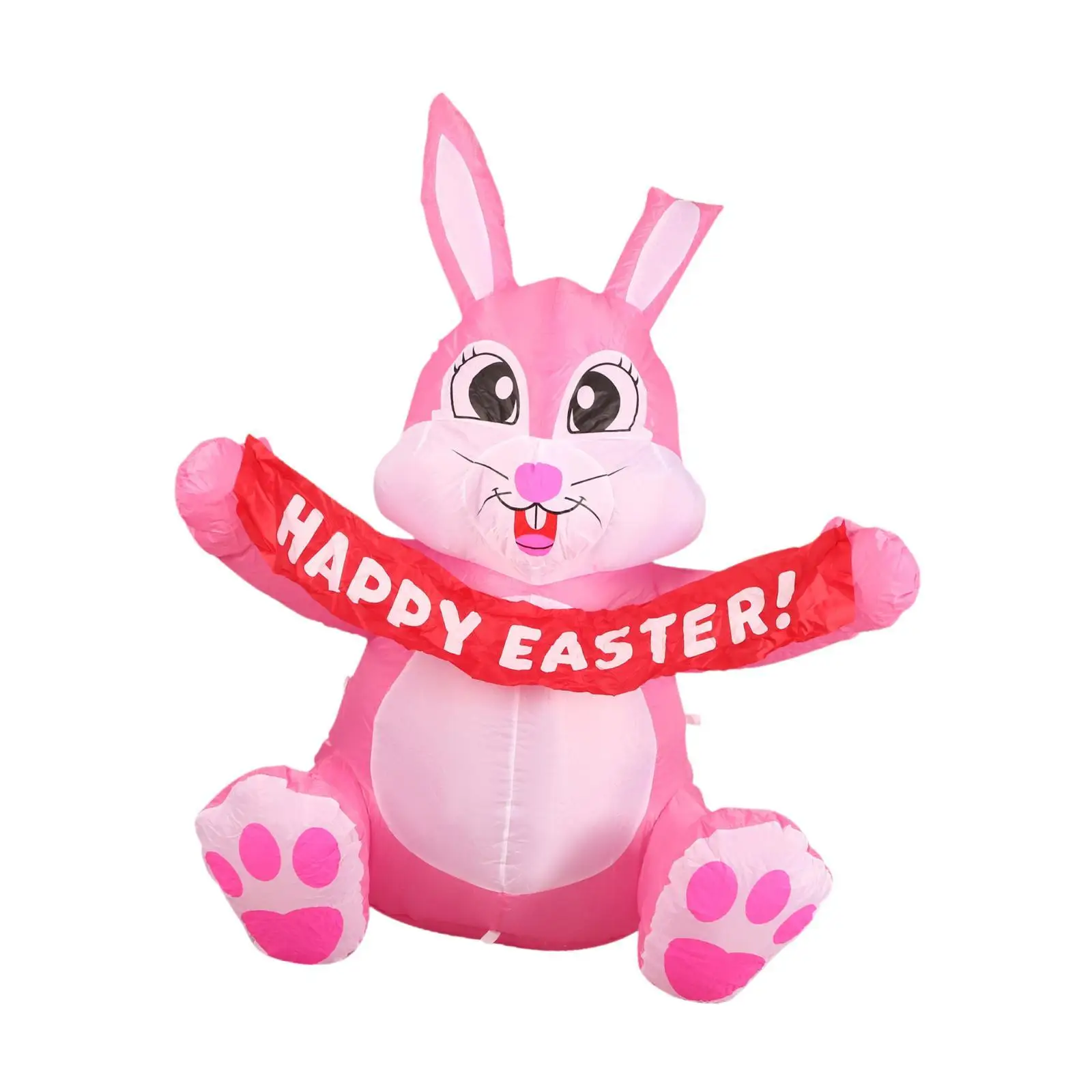 

Забавный надувной светящийся кролик для Пасхи, водонепроницаемый полиэстеровый декор для сада, двора и газона