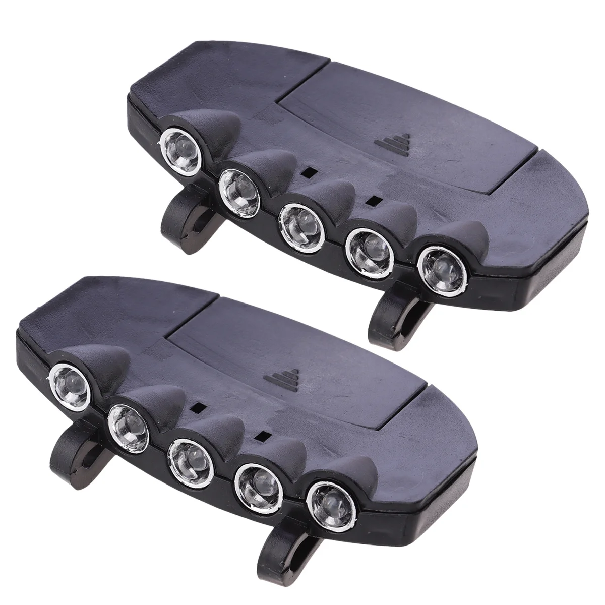 

2pcs Led Cap Light Clip On Headlamp For Night Riding Fishing Adjustable Bright Flash Modes Portable Hat Lamp 100000H Life