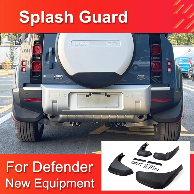 For Land Rover Defender 90 110 2020-2024 commercial Splash Guard 4pcs High Quality Auto Parts Accessories Mudguard