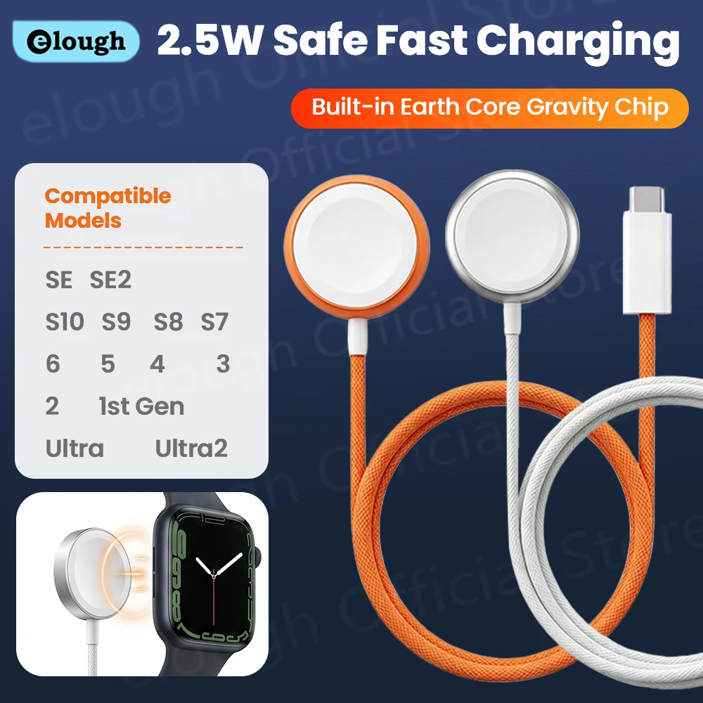 Magnetisches kabelloses Ladegerät für Apple Watch Series 10 9 8 7 6 5 4 3 2 1 SE Ultra USBC Schnellladekabel für iWatch