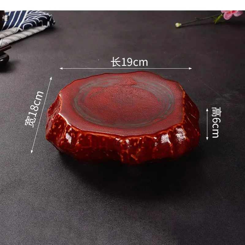 Stone Pattern Ceramic Dinner Plate Sushi Sashimi Dessert Plates Snack Restaurant Specialty Tableware view 5