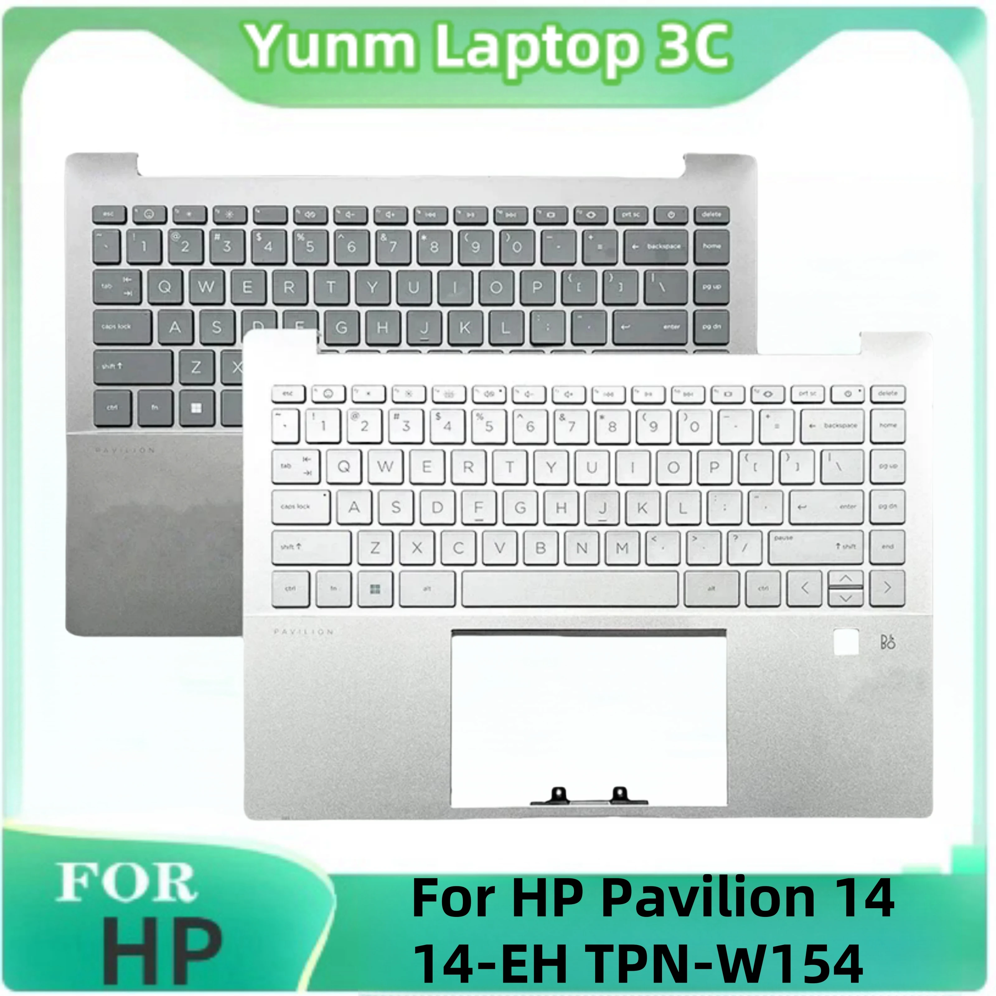 

For HP Pavilion 14 14-EH TPN-W154 New Laptop Backlit Palm Rest Top Case Replacement N10393-001 Original New US Keyboard