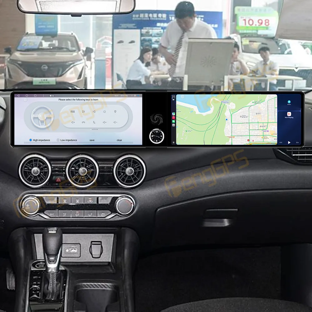 

12,3-дюймовый автомобильный радиоприемник с двойным экраном Android для Nissan Sylphy 2020-2022, мультимедийный видеоплеер CarPlay, автомобильный GPS-навигатор, головное устройство