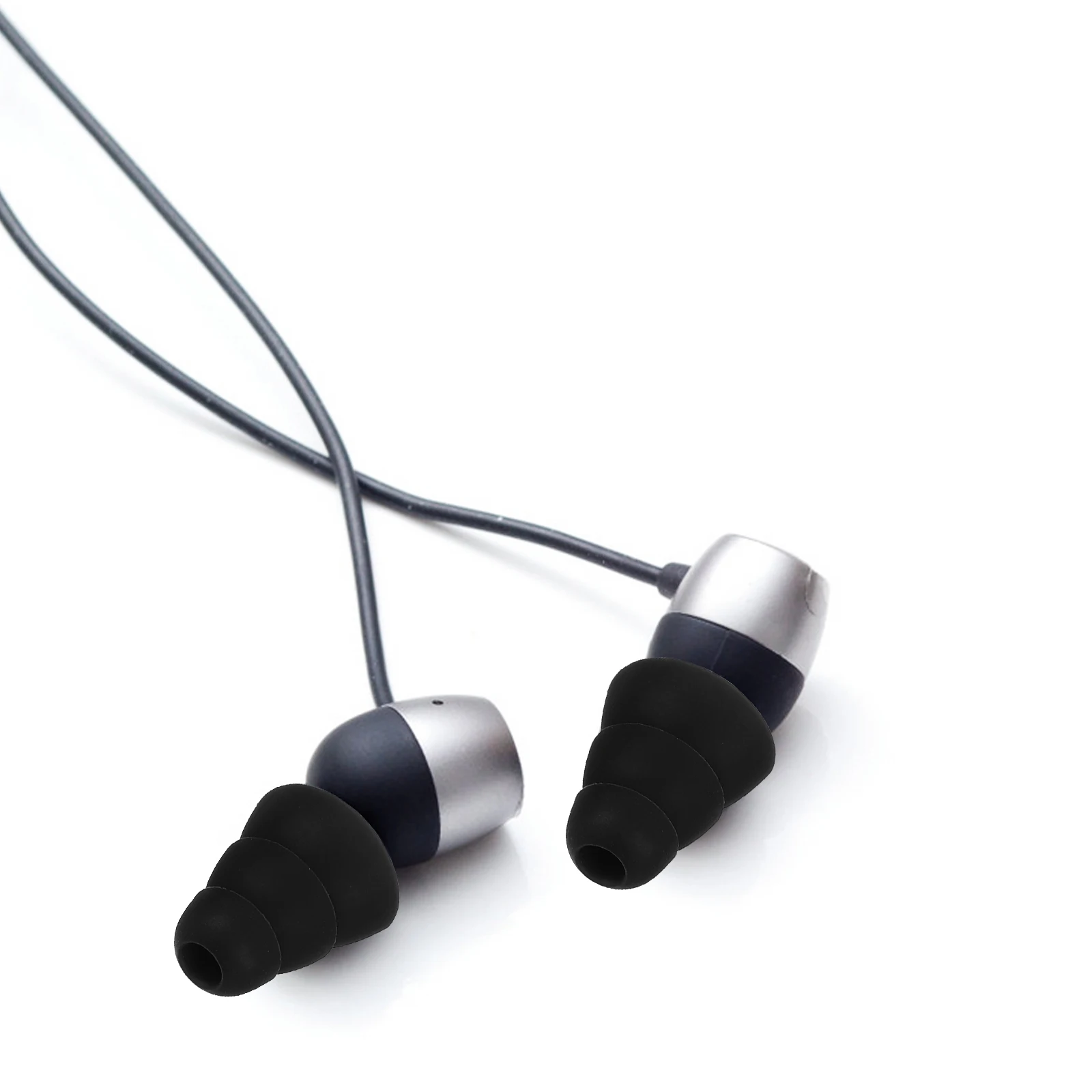 

Silicone Ear Tips 5 Pair 3.8Mm In-Ear Earbud Caps For Mp3 Mp4 Cd Dvd Phone Noise Isolating Black L Silicone Earpads