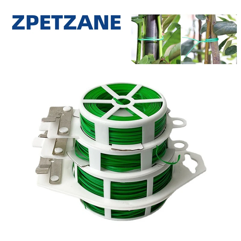 20/30/50/100M Garden Wire Twist Tie Cable Reel With Cutter Plant Gardening Flower Bush Garden Tool Climbers Slicer