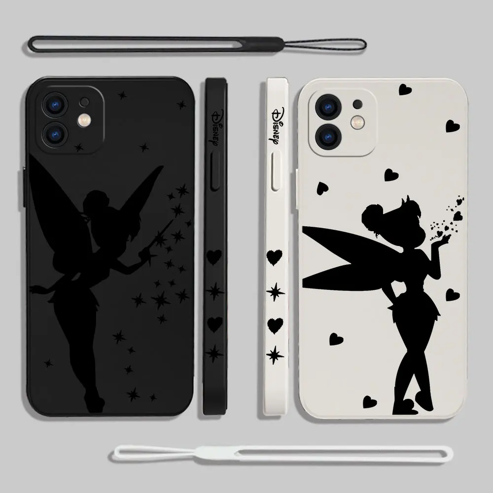 Cute Tinkerbell Silhouett Case For Samsung A54 A34 A73 A53 A33 A23 A14 A13 A03 A03S A04 A04E A72 A52 A52S A32 A22 A12 A71 A51 5G