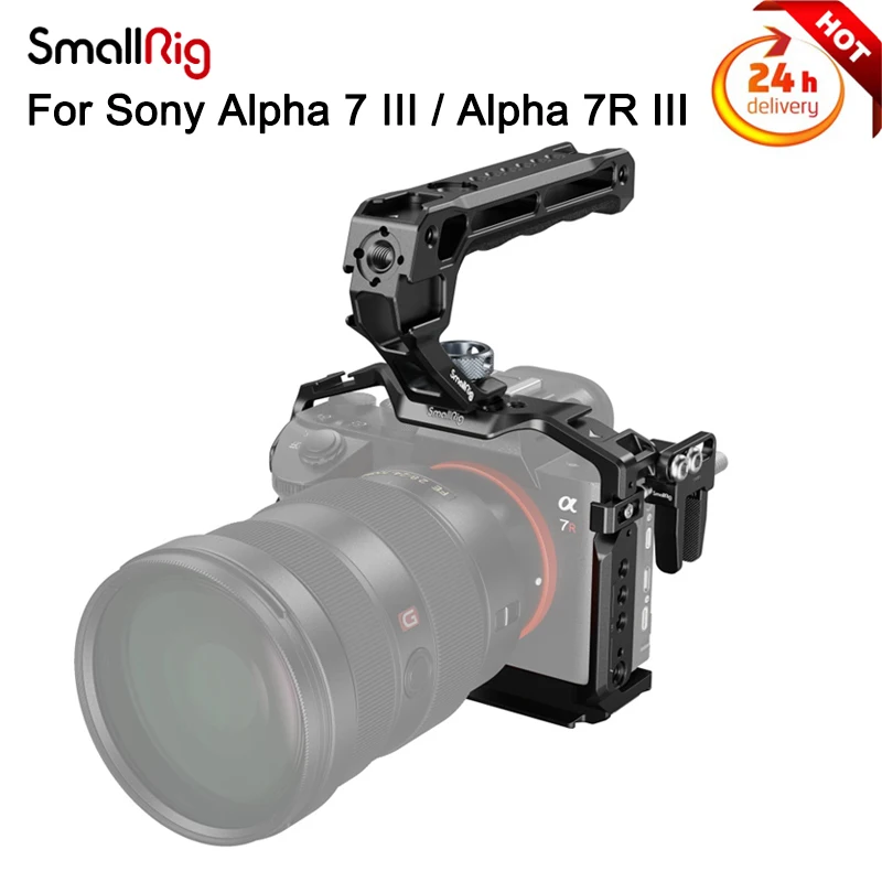 

SmallRig Portable Handheld Cage Kit for Sony Alpha 7 III / Alpha 7R III 4198 for Enhanced Stability and Anti-twist