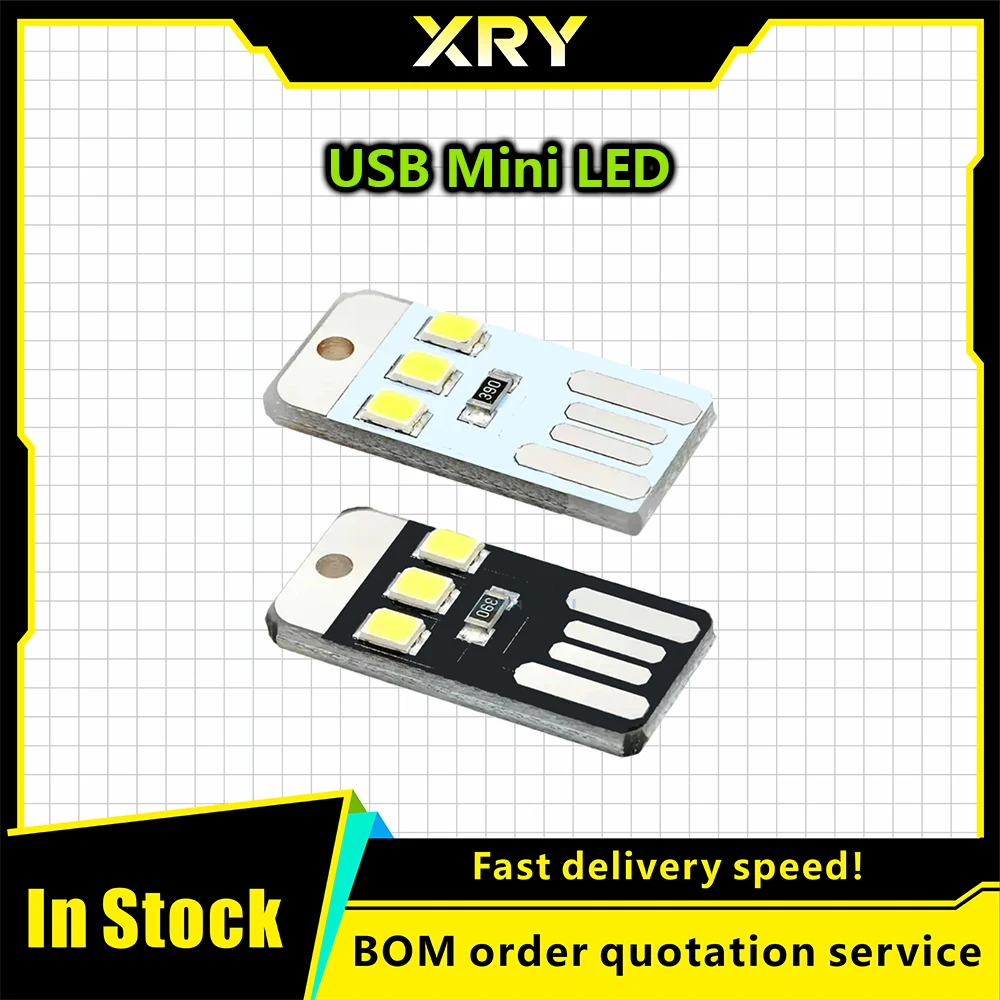 XRY 10pcs Camping Night Hiking Tent Lamp Light Outdoor Portable Energy Saving Flashlight Mini Ultra-thin Mobile USB LED Keychain