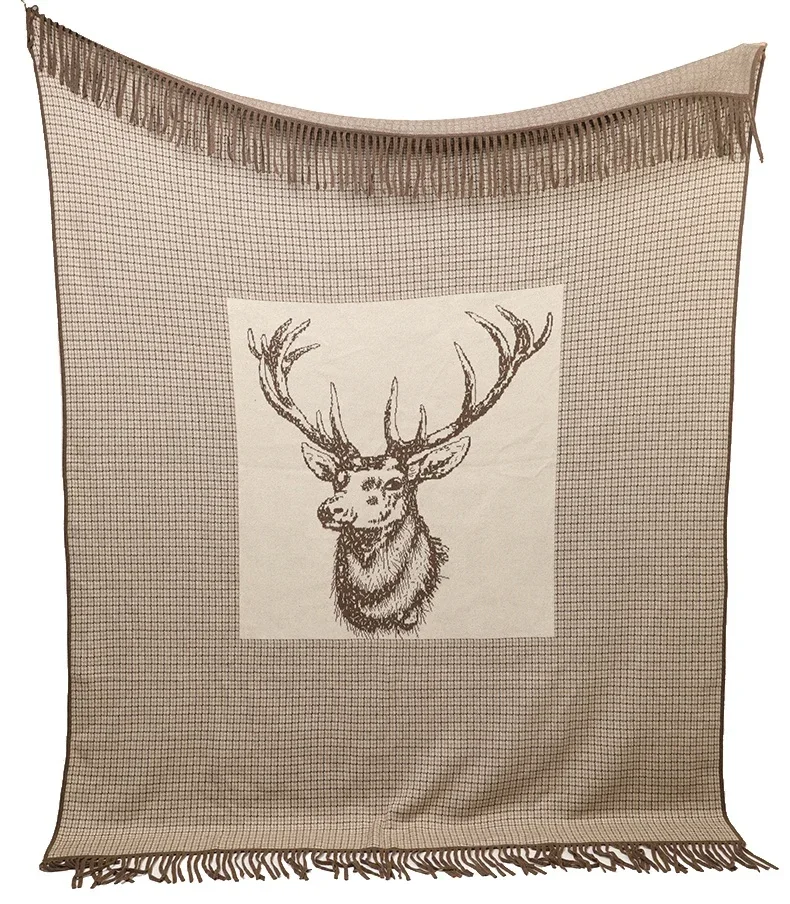 Custom Fashion 100% Cashmere Blanket Winter Luxury Super Soft Jacquard Inner Mongolian Cashmere Knitted Throw