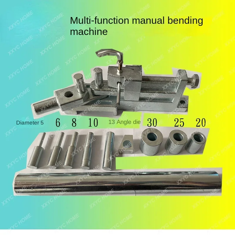 

Manual Multifunctional Bending Machine Small Rebar Bending Hoop Machine Flat Iron Bending Artifact Wrought Iron Round