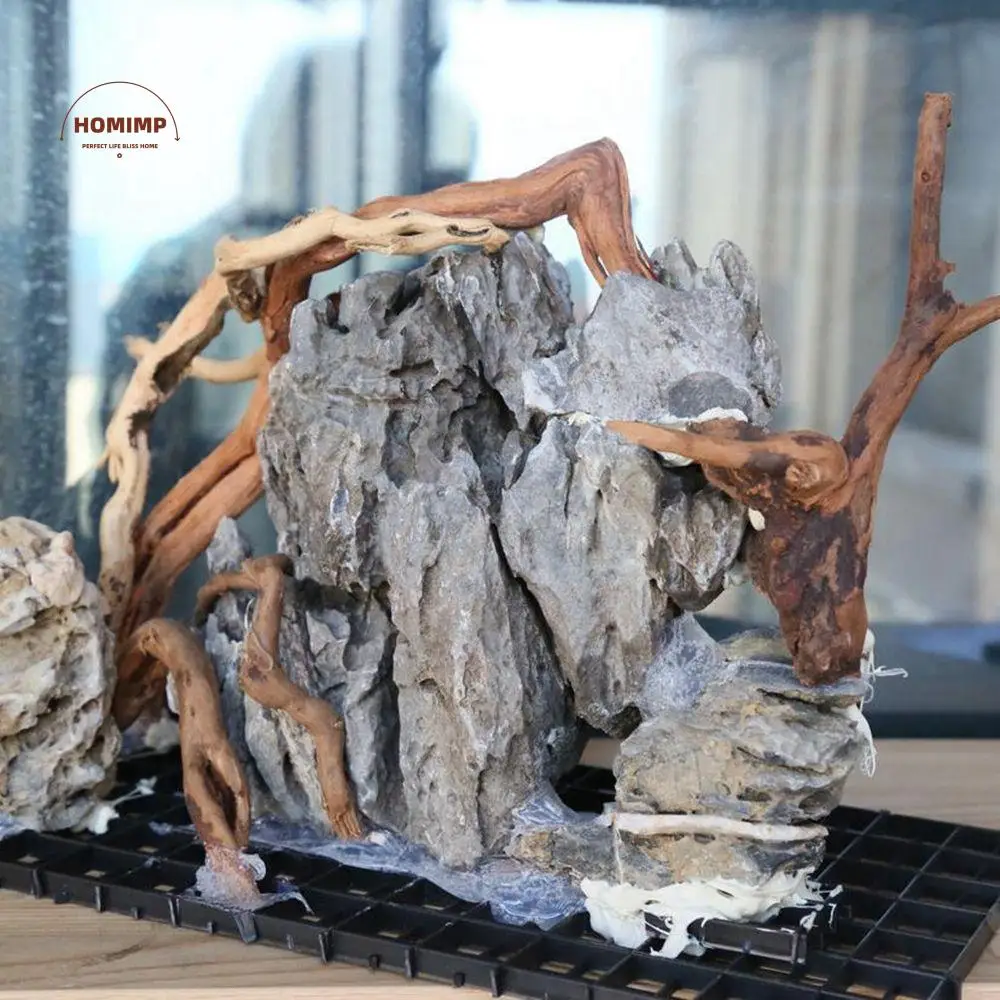 

Artwork Decor 1 Pcs Aquarium Decoration Tank Background Reptile Landscaping Natural Trunk Driftwood Cuckoo Root Plant Stump