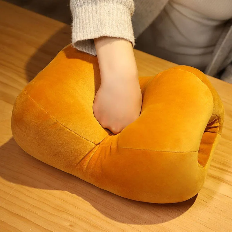 Funny Meat Bone Hand Insert Nap Pillow Fluffy Desktop Sleeping Cushion Multi-purpose Bone Throw Pillow