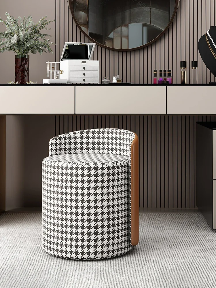 Nordic Light Luxury Coffee Stools Living Room Furniture Change Shoe Stool Creative Beauty Manicure Stool Bedroom Makeup Stool