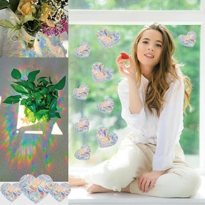 Regenbogen Suncatcher Fensteraufkleber PVC Katze Schmetterling Prismglas Wandkleberhaus 12 Hauptverkaufsaufkleber Arco Iris Fenster - №6