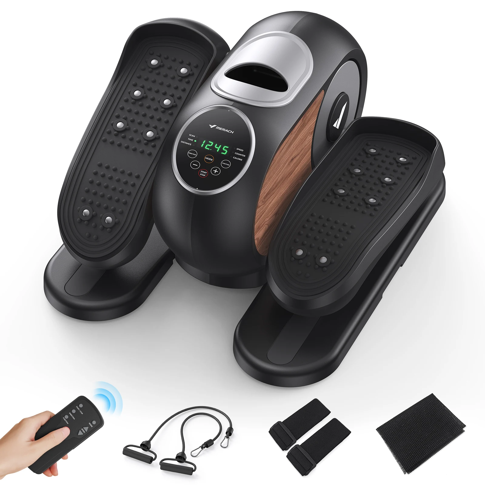 MERACH E32 Entrenador elíptico sobremesa, mini entrenador transversal eléctrico para el hogar