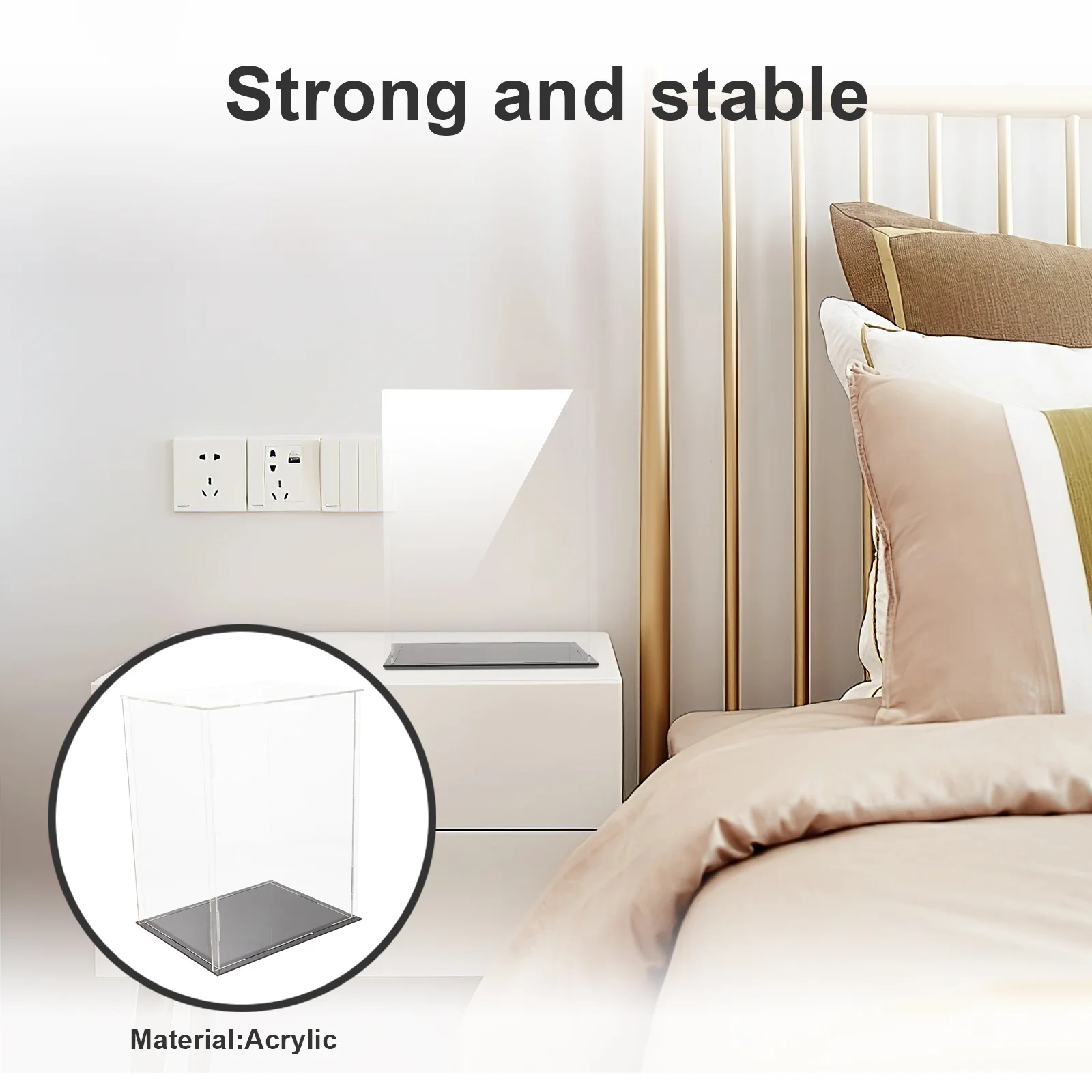 

Clear Acrylic Gloves Display Box Strong Stable Transparent Storage Case Protective Holder Gloves Display