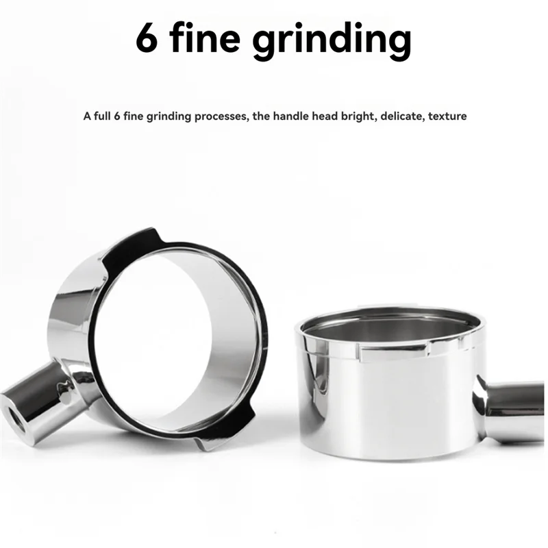 

X10A For Delonghi 51MM Stainless Steel Handle Head Double Ear Accessory Bottomless Handle Head Without Filter Basket