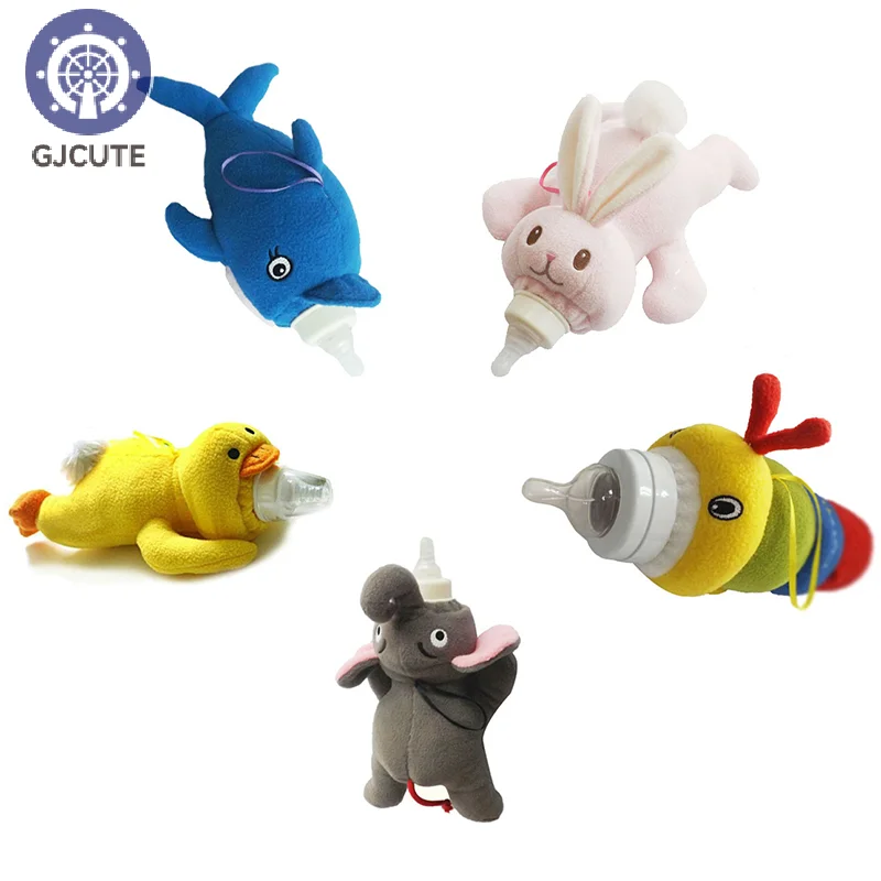 Feeding Bottles Bag Duck Milk Bottle Pouch Cover Toys Kawaii Plush Rabbit Baby Feeding Bottle Keep Warming Bag Baby Feeding Tool