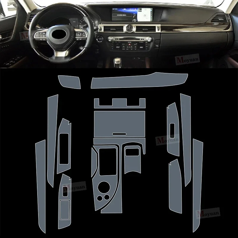 For Lexus GS 350 450h 2012-2023 Gearbox Panel Navigation Screen Automotive Interior TPU Protective Film Anti-Scratch Sticker