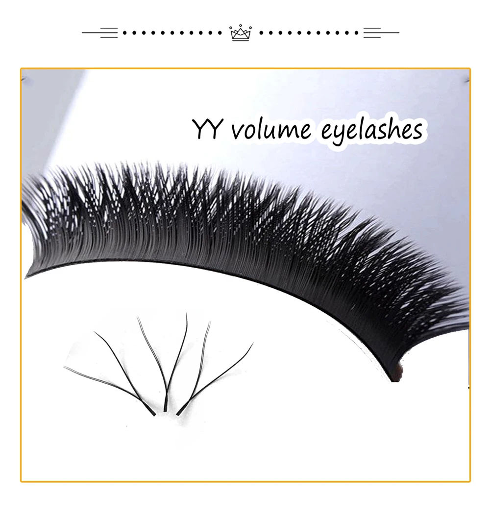 YY Lash Extensions Y-Form Volumen Wimpern 3D Faux Cil Vorgefertigte Fächer Lash Cluster Makeup Classic Individuelles Wimpernbündel CIlios – Detail 7
