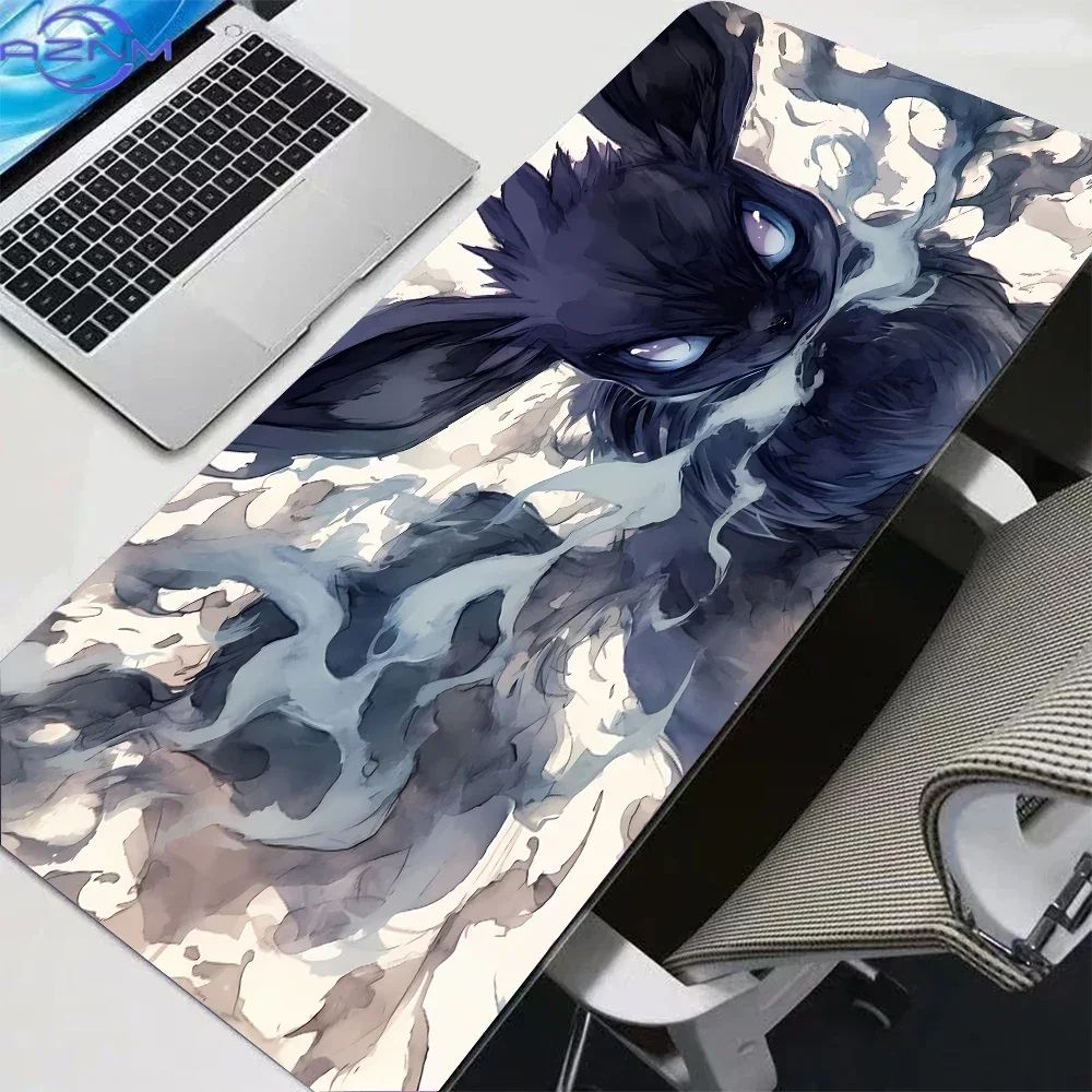 Alfombrilla de ratón grande para juegos con diseño de Pokémon: alfombrilla XXL para teclado, alfombra de anime para PC, accesorio para mesa de juegos.