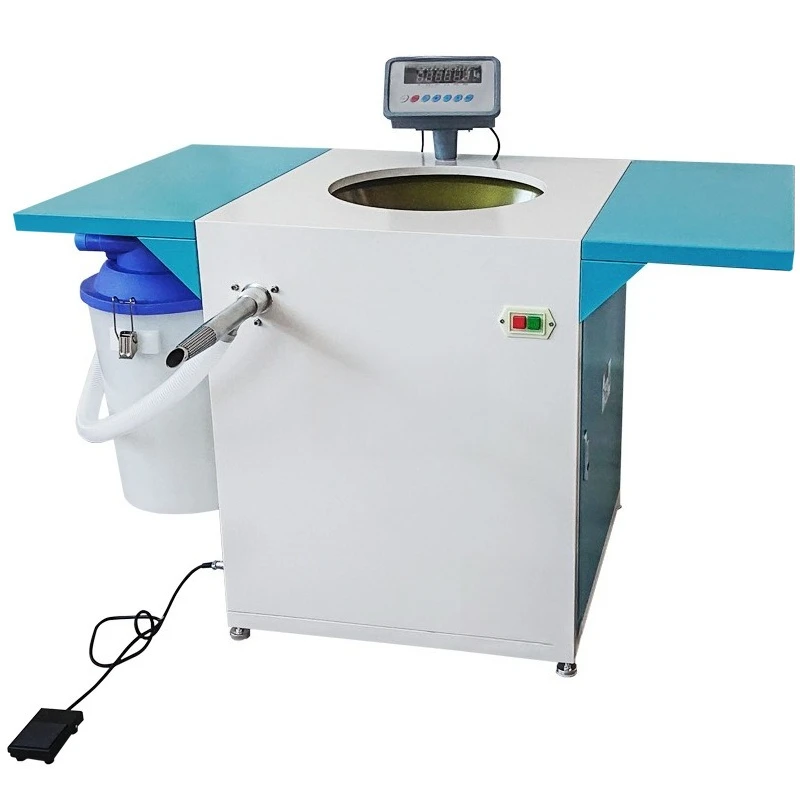 Semi-automatic down jacket and cotton coat with scale filling machine for quantitative weighing