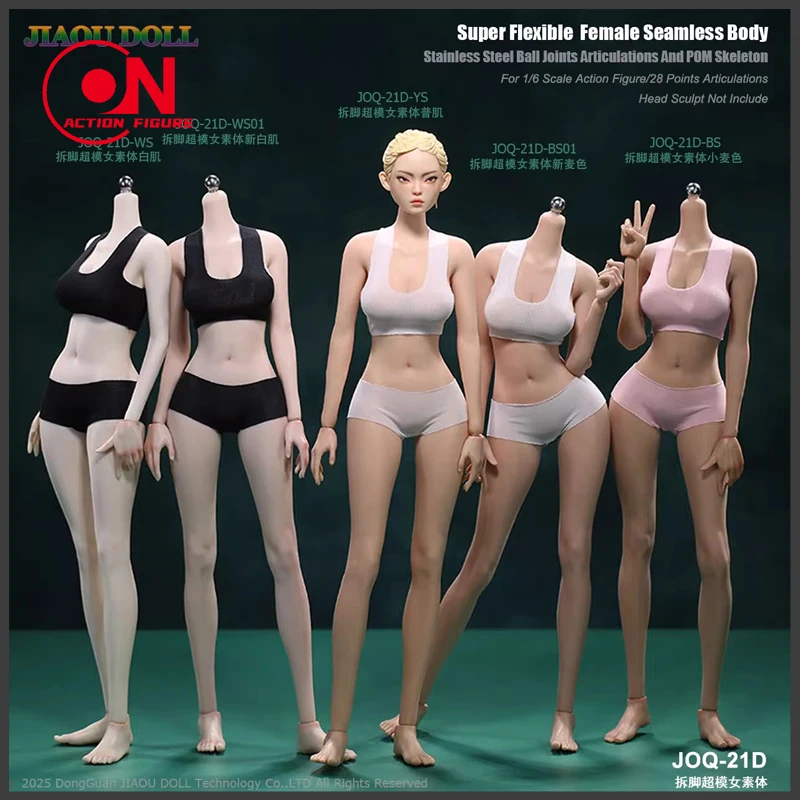 

JIAOU DOLL JOQ-21D 1/6 Supermodel Long Legged Girl Seamless Body With Detachable Feet 12'' Flexible Soldier Action Figure Dolls