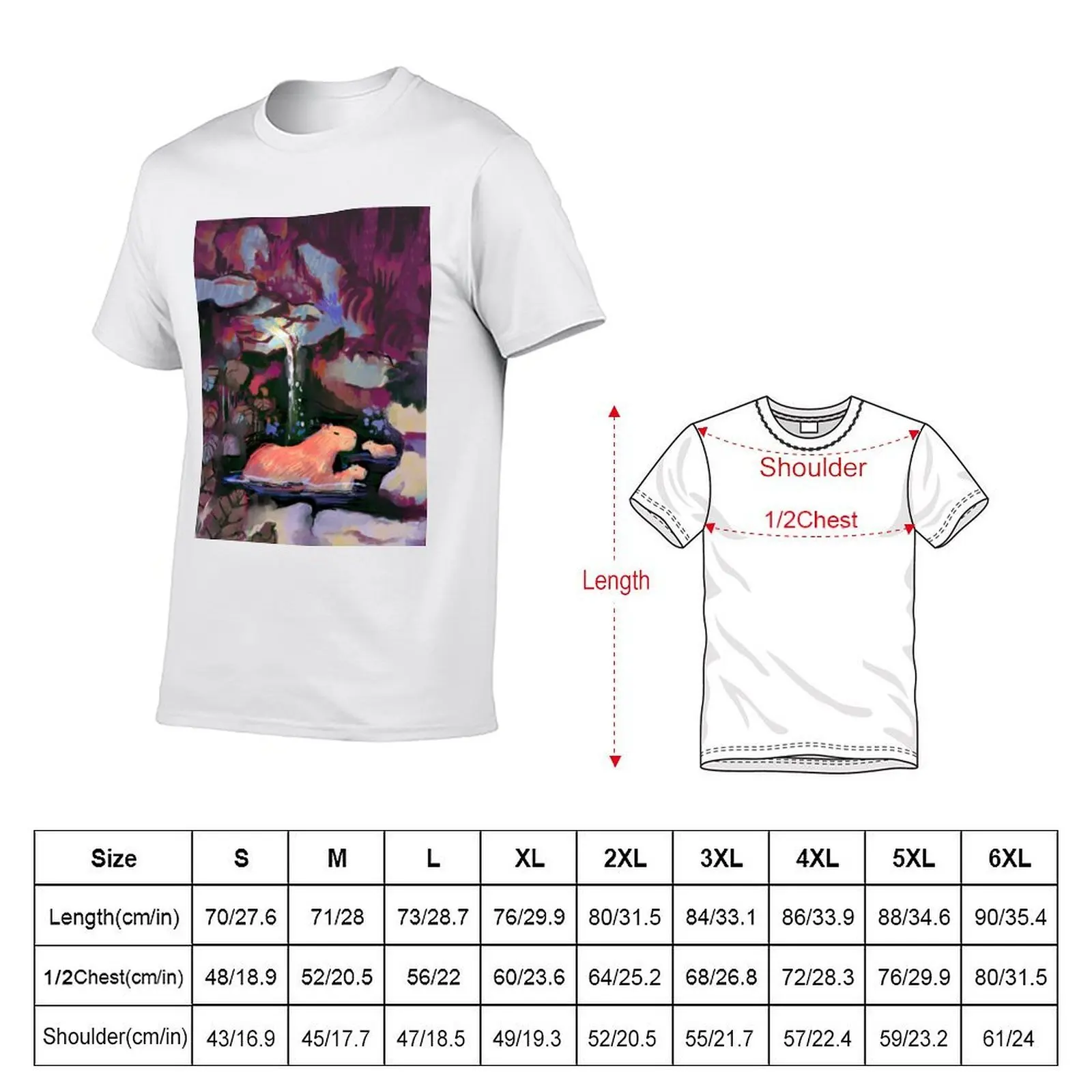 تي شيرت كابيباراس جاردن تي شيرت أنيمي تي شيرت رجالي كبير الحجم تي شيرت قطني جرافيك تي شيرت عالي الجودة #5