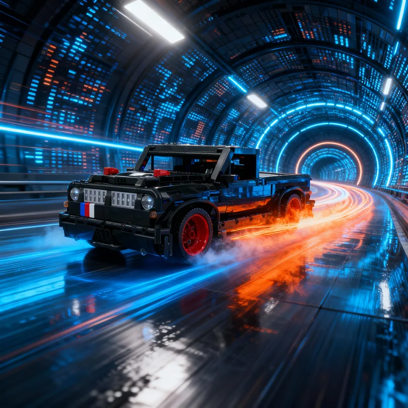 1262-teiliger MOC Pickup RC Technik-Modellbausatz Konstruktions-DIY-Set Weihnachtsgeschenk Spielzeug Kreative Idee Bildungsspielzeug