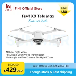 FIMI X8 Pro 2025 Camera drone 1/1.3-inch 48Mp CMOS 4K 60fps 20km transmission range 3-axis Gimbal AI Super Night Video RC Store