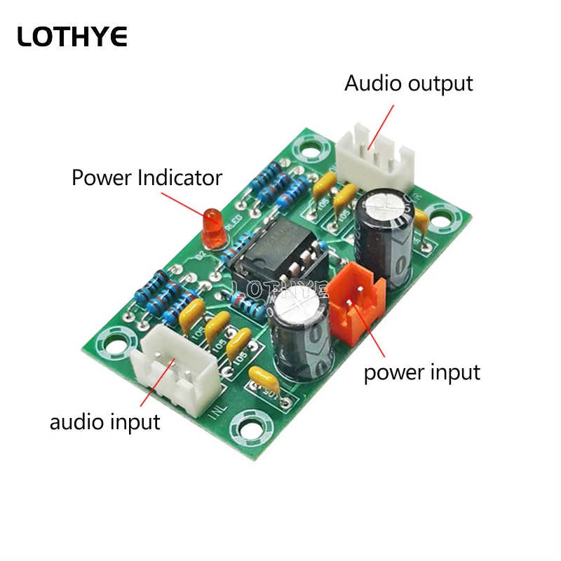 Audio Operational Preamplifier Board Module NE5532 Amplifier Front Panel Digital Tone Board Wide Voltage XH-A902