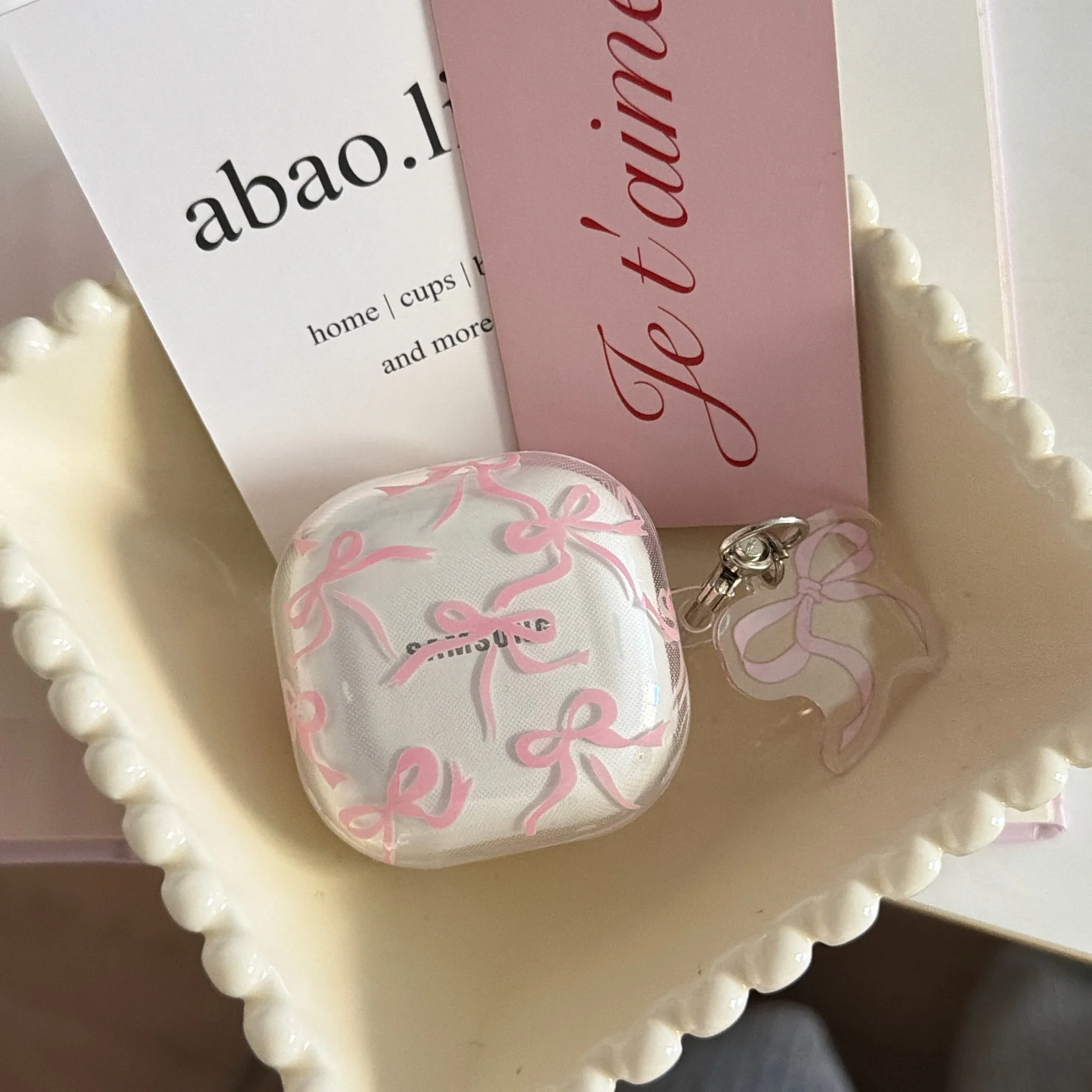 

Bowknot Imd Earphone Case Wireless Bluetooth Charging Box for Samsung Galaxy Buds 3 Pro/live/Pro 2/FE/Core Headset Cover Fundas