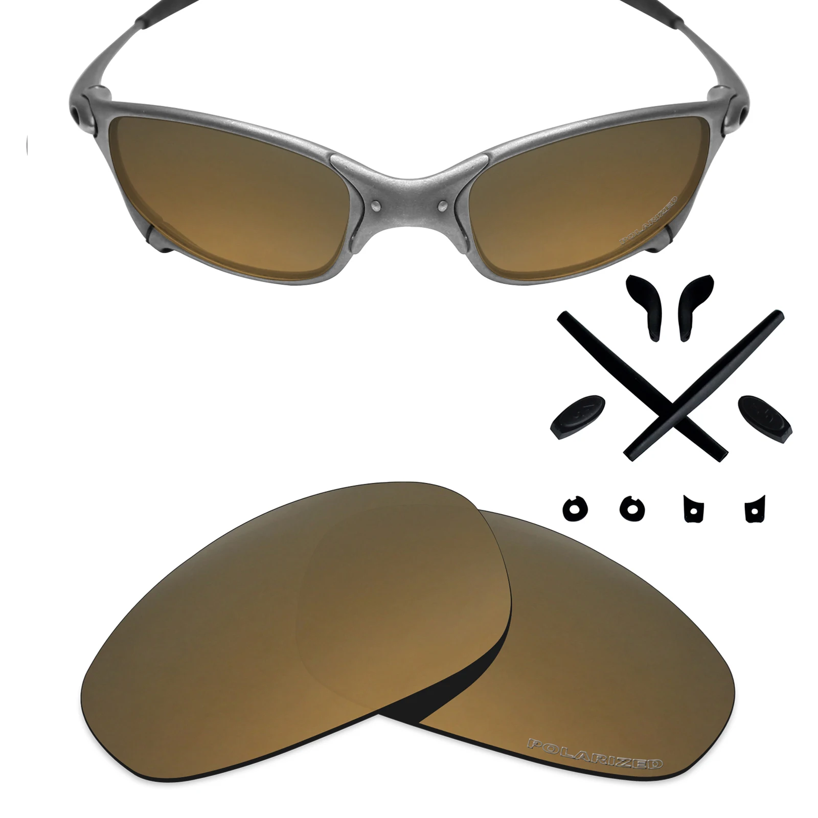 Ezoptix123 Etched Anti-salt Replacement Lenses and Black Rubber Kit For-Oakley Juliet X-Metal Sunglasses - view 3