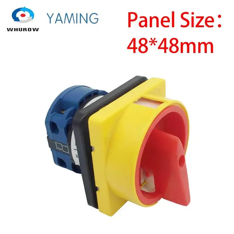 Factory Supplied 690V 20A Padlock Rotary Cam Switch OFF-ON 2 Position 1 Pole 4 Terminals Main Switches LW26GS-20/02