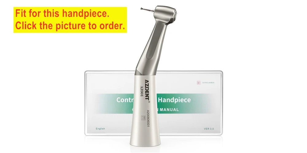 3 Stück AZDENT Dental-Turbinenkartusche, passend für 1:1 Kontrawinkel 2,35 mm Niedriggeschwindigkeits-Handstück, Druckknopf, externer Wasserspray – Detail 1