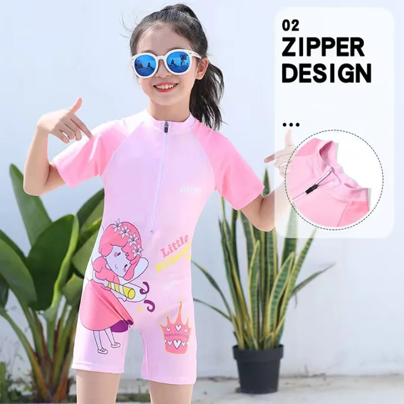 New Children\'s Swimwear Cute Cartoon Boys Girls One-Piece Swimming Costume Toddler Swimming Costume Boys One-Piece Swimming