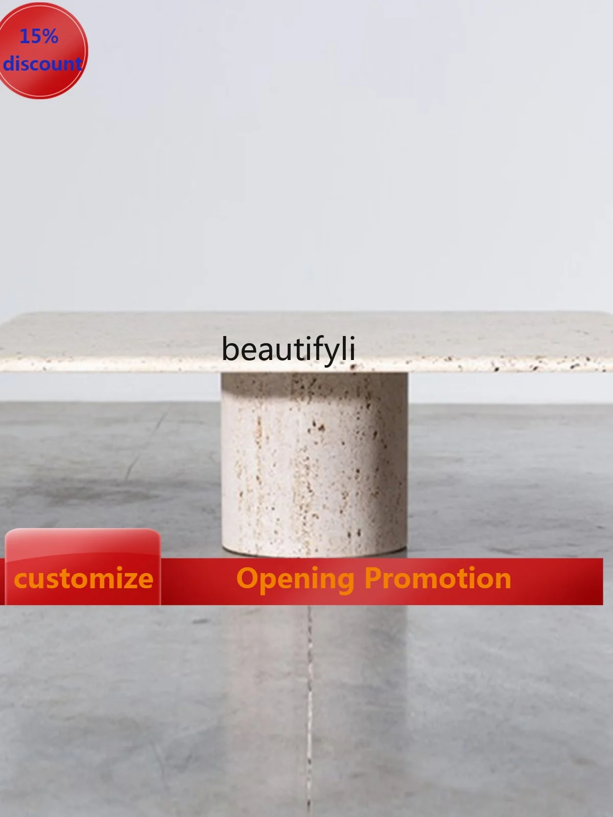 

Natural Cave Marble Coffee Table Simple Modern Model Room Living Room Coffee Table Light Luxury Coffee Table Simple G1218