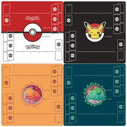 Diy 60*60*0.2cm PTCG Dedicated GAME Card Mat Battle Pikachu Charmander Squirtle Bulbasaur Gift Toy Anime Table Mat