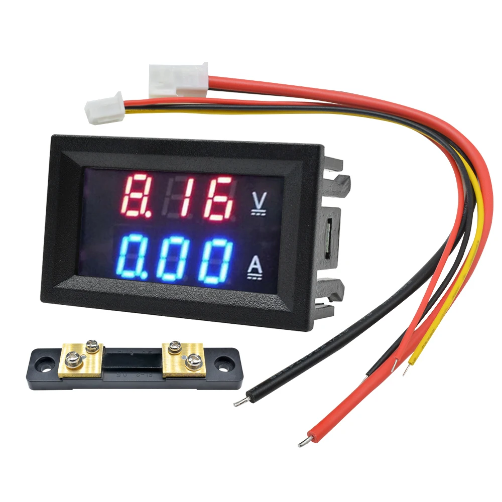 Mini Digital Voltmeter Ammeter DC 0-100V 50A Amp Volt Voltage Current Meter Detector Tester 0.28