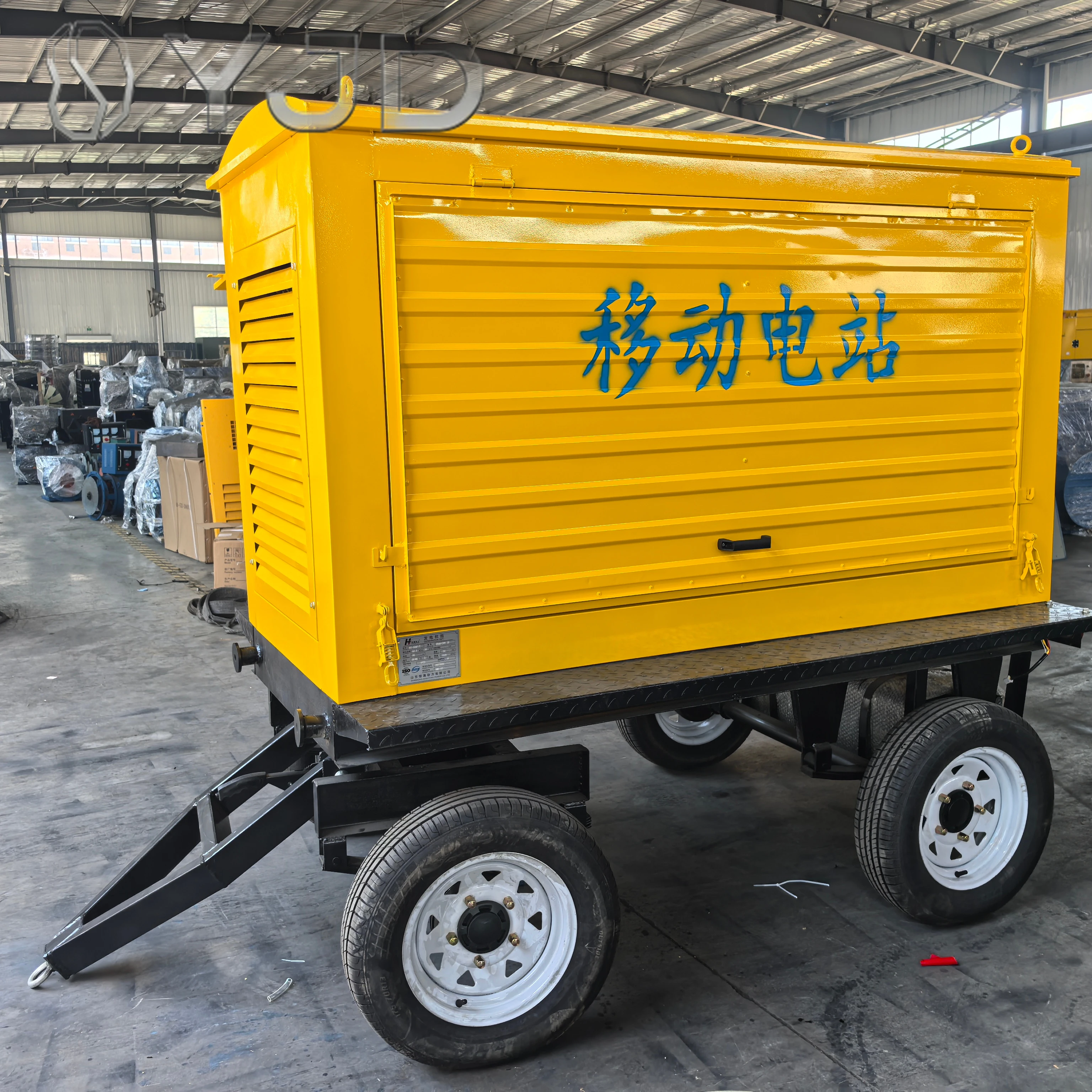 Open Frame Mobile Trailer Power Station High-Power 30/50/100/200/300/400KW Project Backup Breeding Equipment