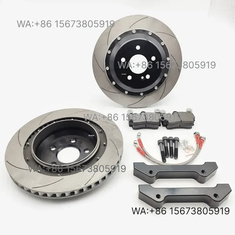 For  Wmwmnu  KLAKLE New Aviation Aluminum Alloy Drilled Hook Brake Disc Kit 410x34MM Front Wheel  Q7 Parts