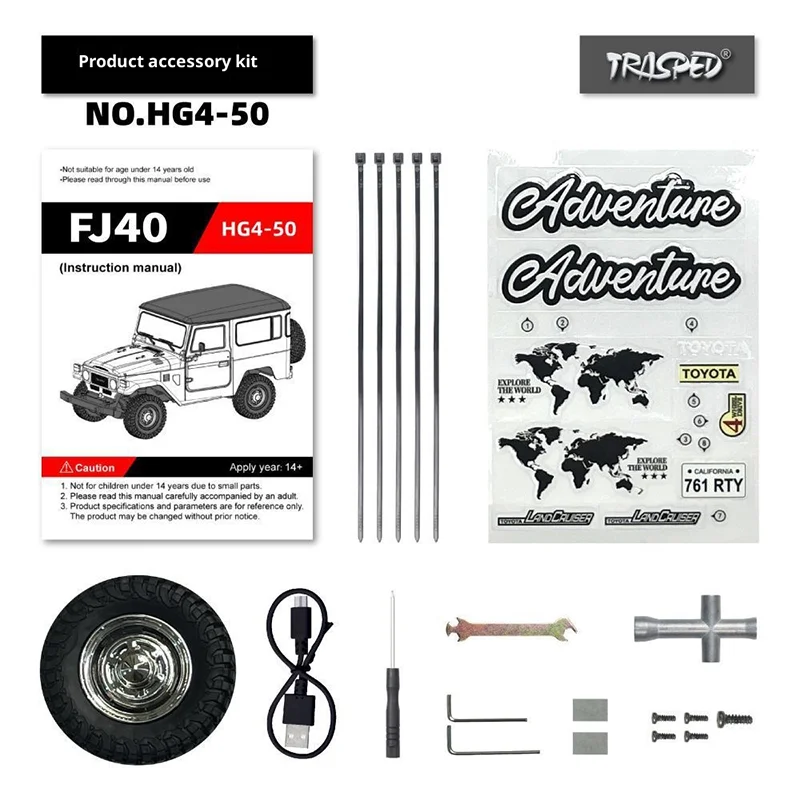 FMS1/16 سيارة كهربائية تعمل بالتحكم عن بعد RC هدية رائعة وإضاءة تأثير الصوت FJ40 نموذج سيارة محاكاة #5