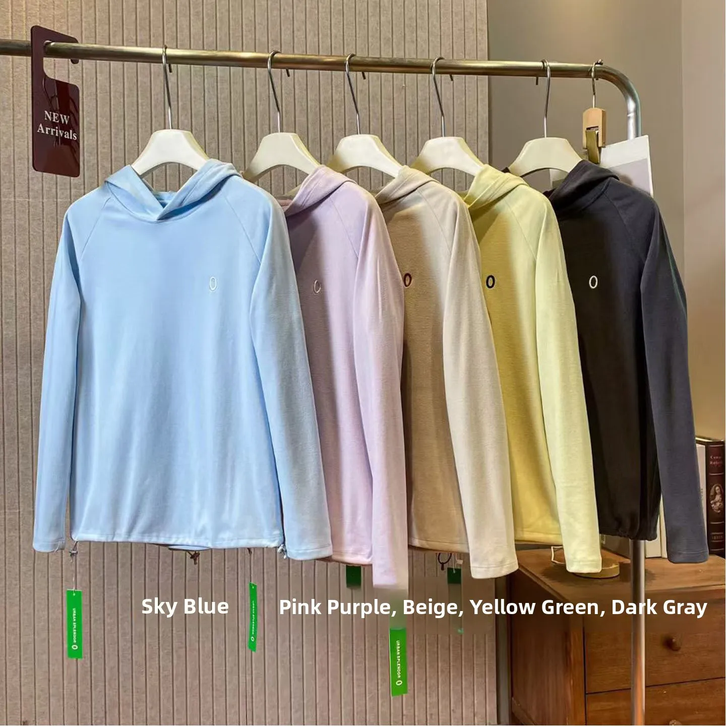 Automne hiver chaud Fce Double face brued sweat à capuche Spor Dopne couleur série haut extérieur fibre de Polyester 00%