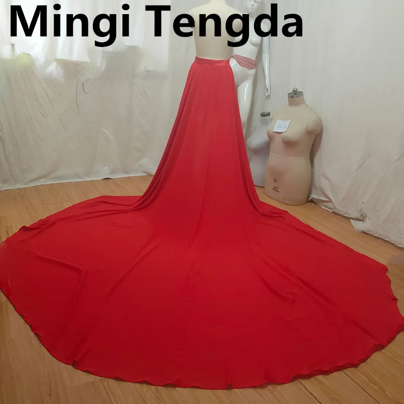 

Mingli Tengda Red Detachable Train Big Bridal Wedding Dress Accessories Bride Skirt Elegant Women Lace up Petticoat Uderskirt