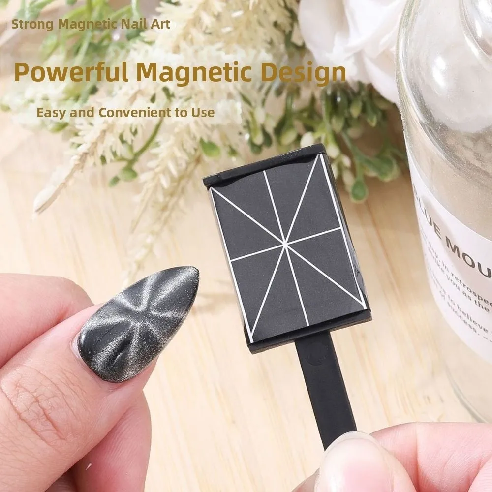 Multiple Styles Cat Eye Magnetic Rod Square DIY Nail Art Magnetic Stick Black Nail Art Tools for 3D Cat Eye Gel Painting Nail