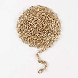 5 Meters Aluminum KC Gold Oval Shape Chains Bulk Fit Bracelets Findings Open Link Chain For DIY Fashion Jewelry Making Bag Parts