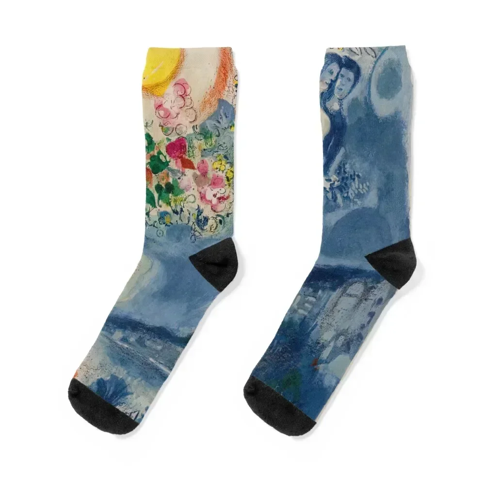 

Lovers in the Sky of Nice by Marc Chagall Socks Running halloween Socks Female Men's