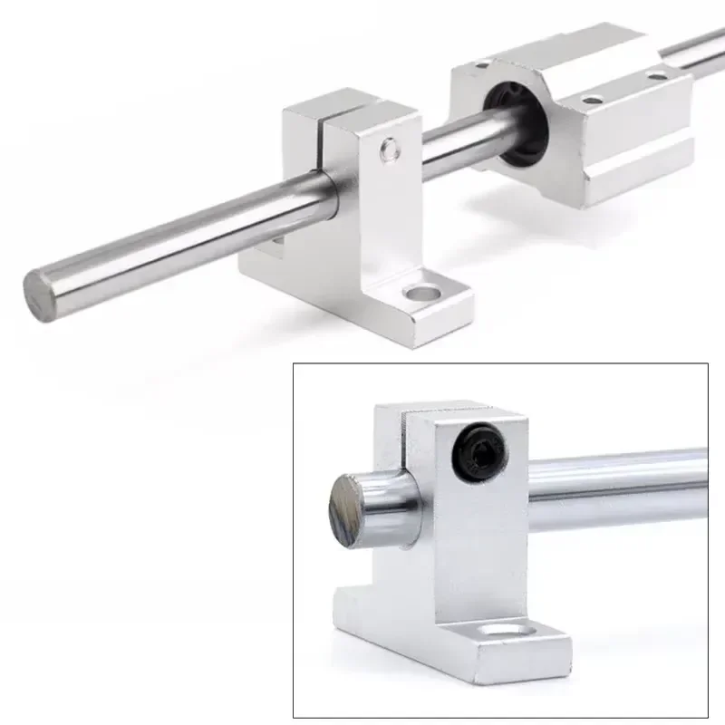 4Pcs Linear Rail Shaft Support SK6 SK8 SK10 SK12 SK16 Motion Rail Clamping Rod Guide Support Bracket Motion Hardware