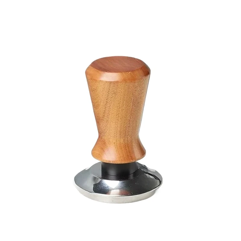 Espresso Coffee Tamper Spring-loaded Calibrated Tamper with Premium Stainless Steel Walnut Wooden-Handle Tamper